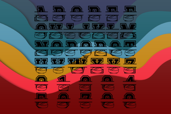 Hockey Game Font PNG with transparent background - Preview 2
