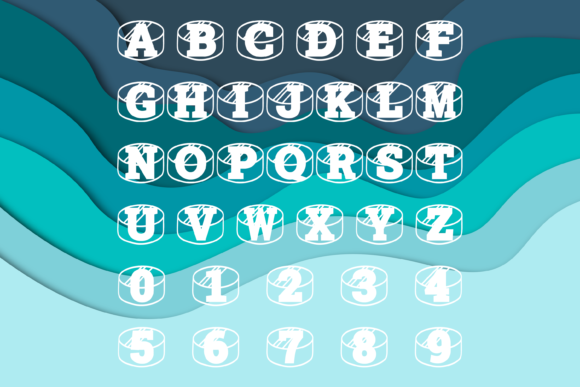 Hockey Puck Font PNG with transparent background - Preview 1