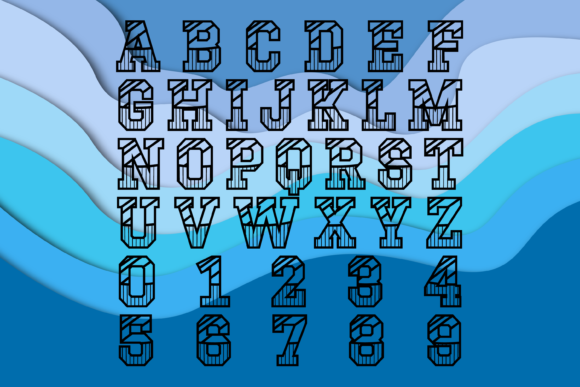 Ice Puck Font PNG with transparent background - Preview 2