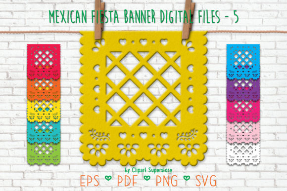 Mexican Fiesta Papel Picado Banner