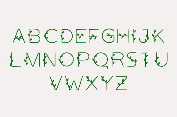 Nature Inspired Font font preview - 2