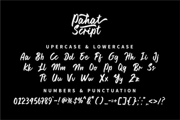 Pahat Script Font PNG with transparent background - Preview 2