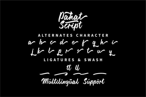 Pahat Script Font PNG with transparent background - Preview 3