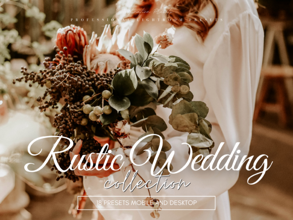 RUSTIC WEDDING PRESETS BUNDLE Graphic Actions & Presets By destinationpresets