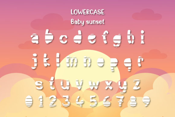 Baby Sunset Font PNG with transparent background - Preview 2