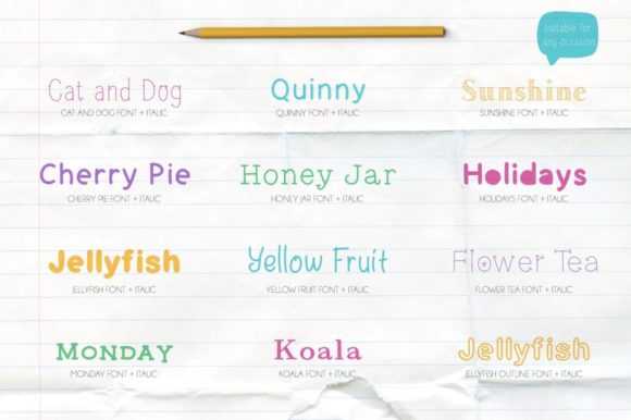 Fontytotty 25 Font Collection Font - Preview 1