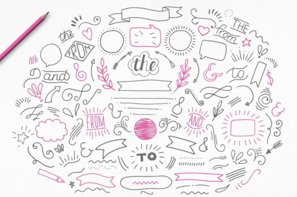 Handwritten Font Collection Font PNG with transparent background - Preview 6