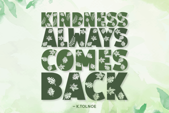 Hello Leaves Font PNG with transparent background - Preview 1
