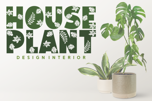 Hello Leaves Font PNG with transparent background - Preview 3