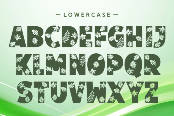 Hello Leaves Font PNG with transparent background - Preview 5