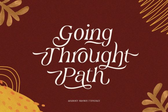 Mahony Browns Font PNG with transparent background - Preview 1