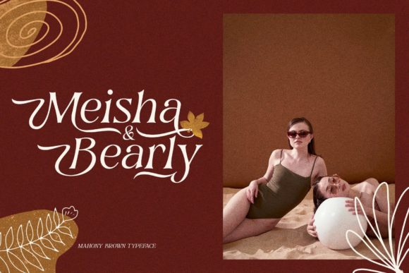 Mahony Browns Font PNG with transparent background - Preview 3
