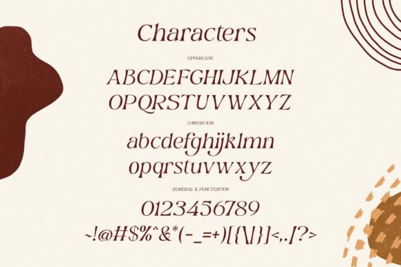 Mahony Browns Font PNG with transparent background - Preview 4