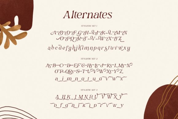 Mahony Browns Font PNG with transparent background - Preview 5