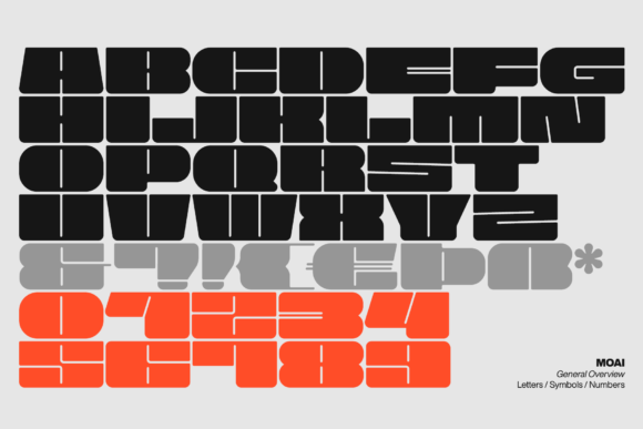 Moai Font PNG with transparent background - Preview 2