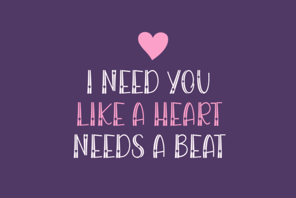 One in Love Font PNG with transparent background - Preview 1