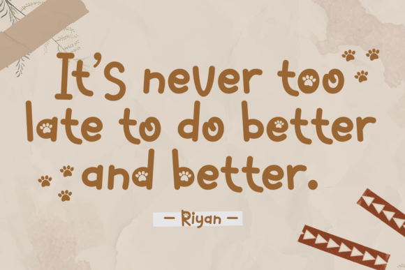 Paws Doggy Font PNG with transparent background - Preview 1