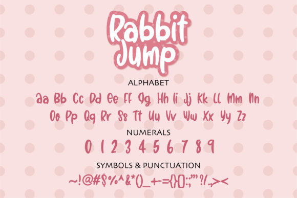 Rabbit Jump Font PNG with transparent background - Preview 1