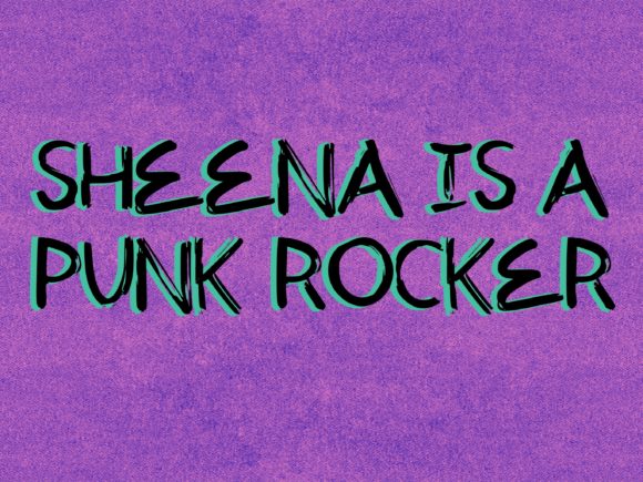 Sheena is a Punk Rocker Font PNG with transparent background - Preview 3