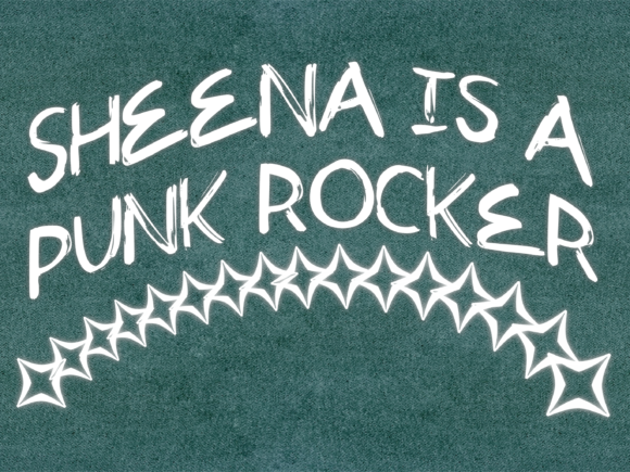 Sheena is a Punk Rocker Font PNG with transparent background - Preview 5
