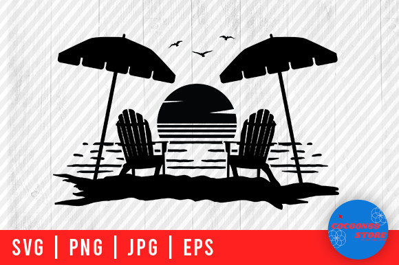 Sunset Lake Scene , Camping Camper Svg Graphic by Cocoon69 Store ...