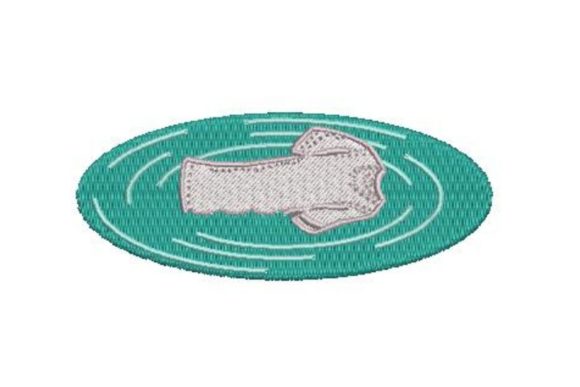 White T-shirt Floating on the Water Ubrania Projekt haftu Przez Embroidery Designs