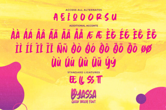 Byassa Font PNG with transparent background - Preview 6