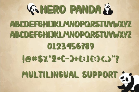Hero Panda Font PNG with transparent background - Preview 4