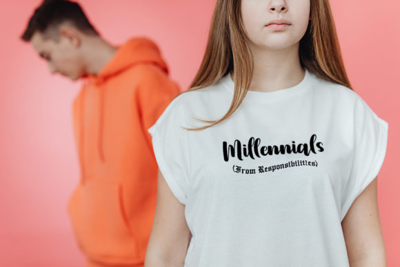 Millennial Kids Font PNG with transparent background - Preview 1