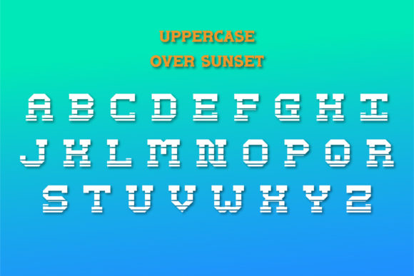 Over Sunset Font font preview - 1