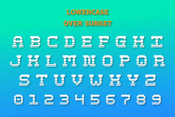 Over Sunset Font font preview - 2