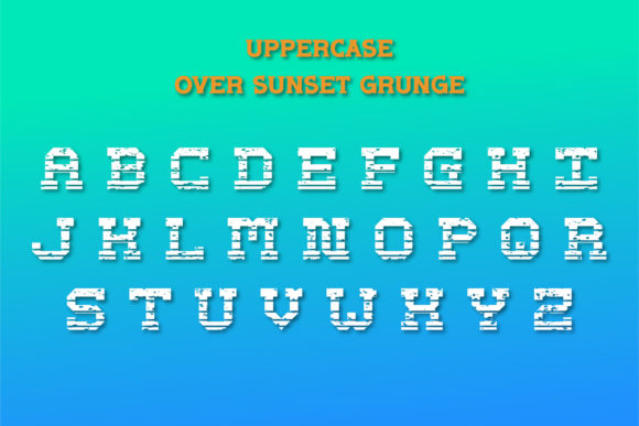 Over Sunset Font font preview - 3