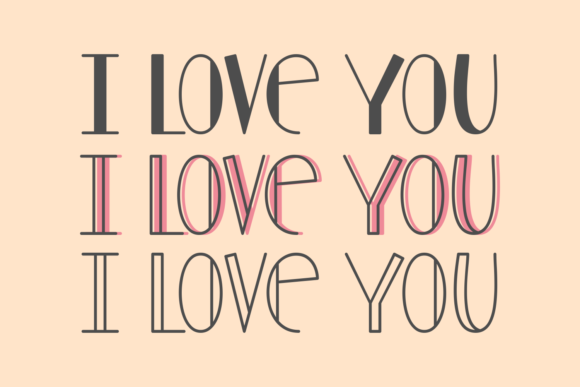 Say to Love Duo Font PNG with transparent background - Preview 5