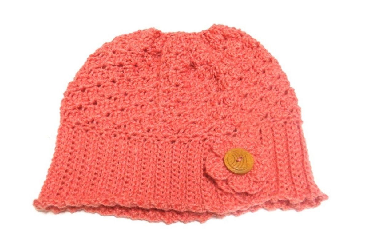 Shell Hat with Flower