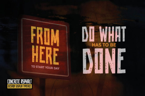 Concrete Asphalt Font - Preview 1