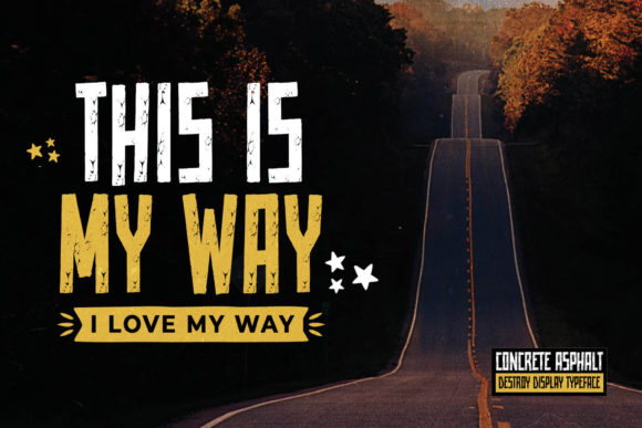 Concrete Asphalt Font - Preview 3
