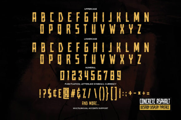 Concrete Asphalt Font - Preview 5