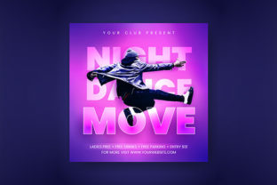 Dance party social media post template