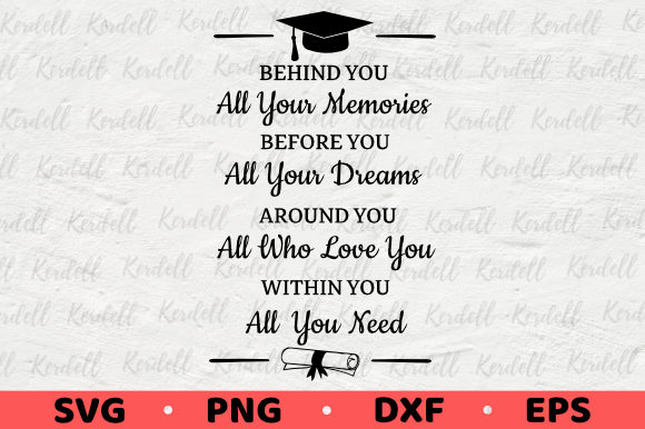 Graduation, Behind You All Your Memories Graphic Illustrations By Kerdell
