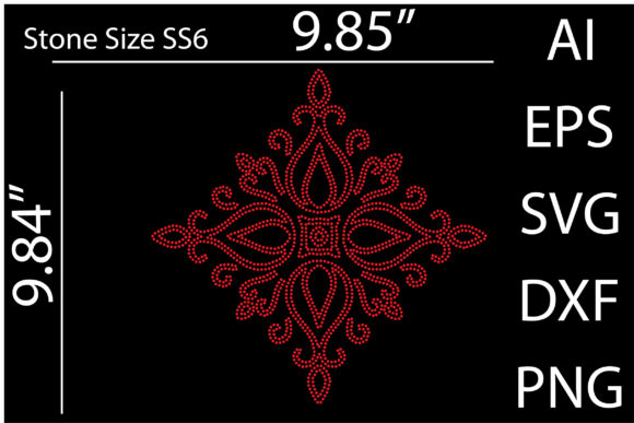 Printable Flower Rhinestone Pattern Printable Flower Rhinestone Design Graphic by Smart Store · Creative ...