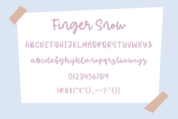 Finger Snow Font - Preview 2