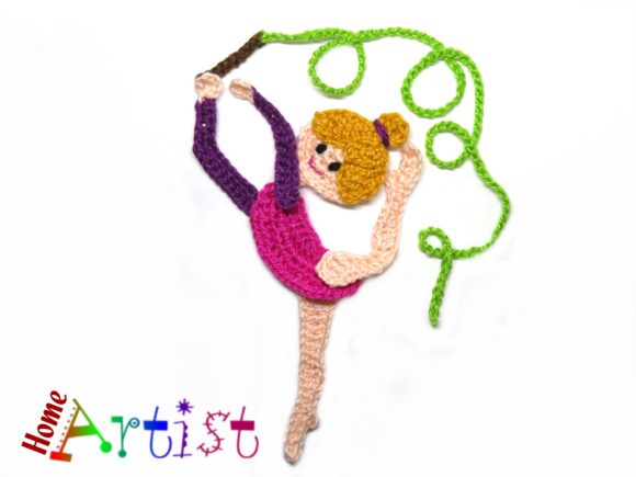 Gymnastic 2 Crochet Applique Pattern