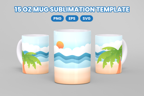 Summer Oz Mug Sublimation Templates Graphics