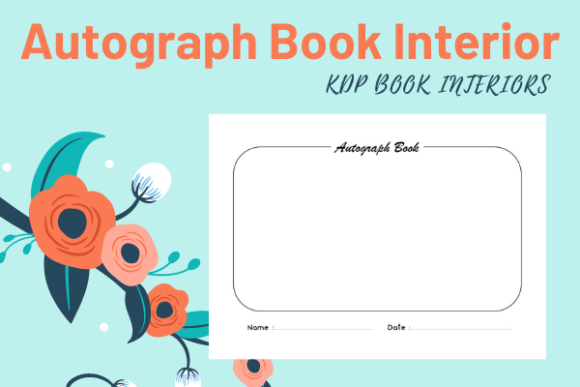 Autograph Book Interior 8.25x6 in Graphic by SOUDOU shop · Creative Fabrica