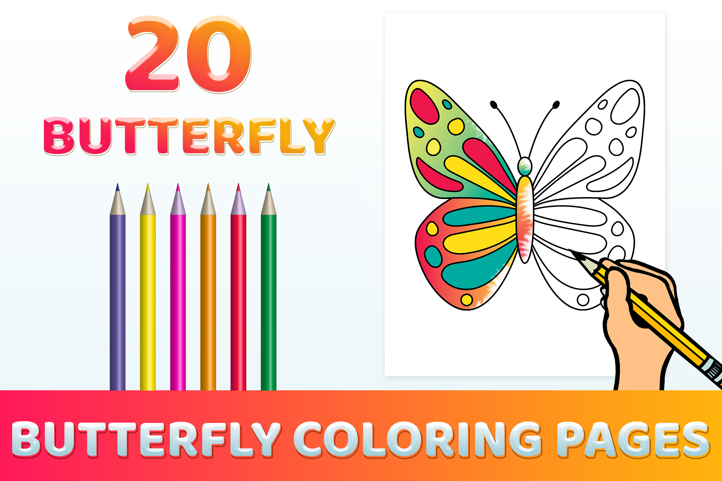 Butterfly Coloring Pages for Kids PDF