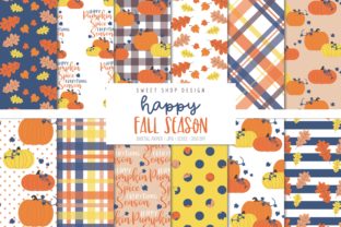 Digital Paper Happy Fall Graphic by Sweet Shop Design · Creative Fabrica