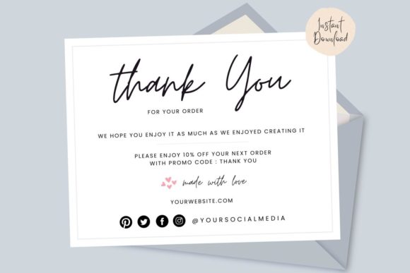 Editable Canva Thank You Card #13