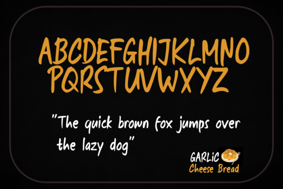 Garlic Cheese Bread Font - Preview 3