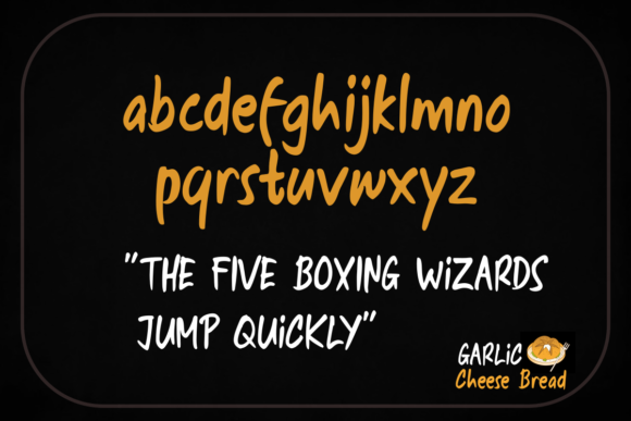 Garlic Cheese Bread Font - Preview 4