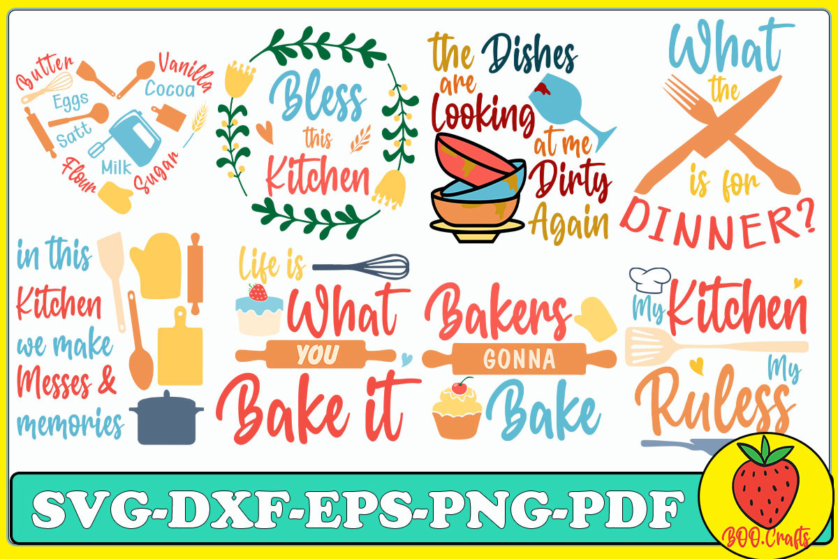 Kitchen SVG Bundle Design Graphic by BOO.embroidery · Creative Fabrica